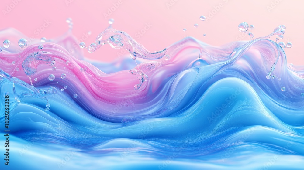 abstract gradient background. water splash, pink and blue soap foam with bubbles abstract gradient background. water splash, pink and blue soap foam with bubbles