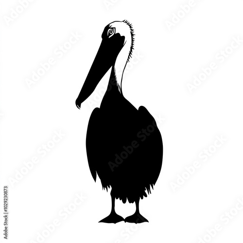 Pelican Silhouette, Illustr...
