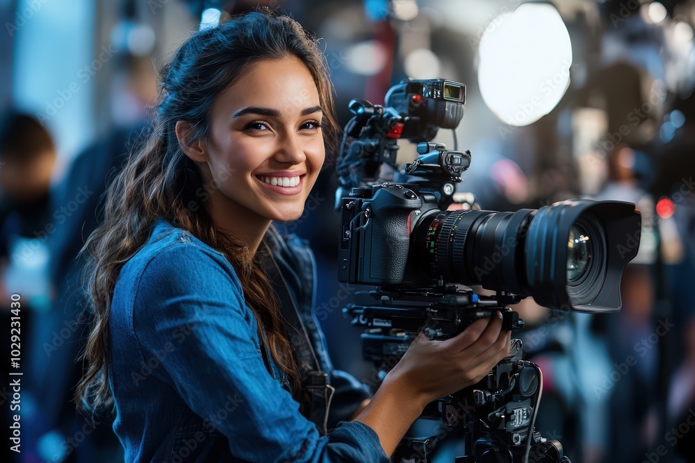 A smiling photographer captures the essence of a bustling photography scene with enthusiasm and spirit, embodying creativity and a love for the visual arts. A smiling photographer captures the essence of a bustling photography scene with enthusiasm and spirit, embodying creativity and a love for the visual arts.