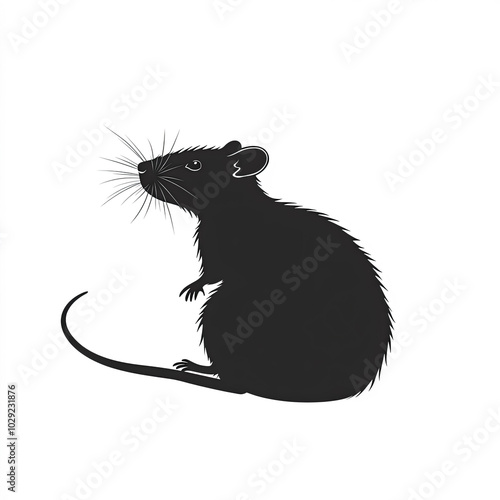 Rat Silhouette, Illustratio...