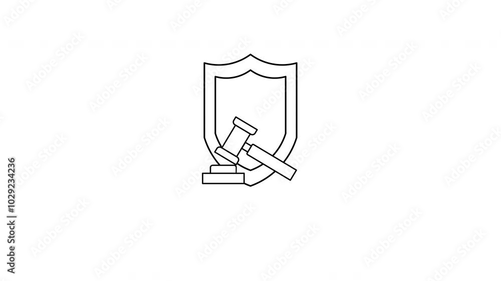 Shield, gavel, block, legal protection. Ideal for law firms, legal services, attorneys office, justice concepts, courtroom scenes, and legal protection campaigns. 4k alpha channel Shield, gavel, block, legal protection. Ideal for law firms, legal services, attorneys office, justice concepts, courtroom scenes, and legal protection campaigns. 4k alpha channel