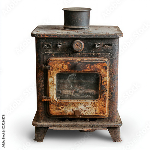 Wood Stove Isolated