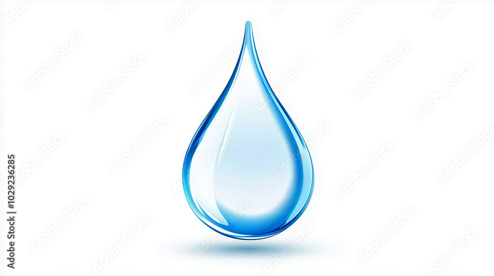 A blue water droplet A blue water droplet