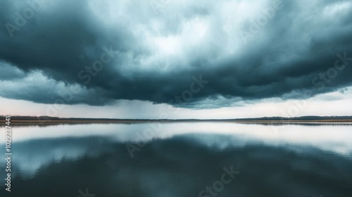 Dramatic Clouds Over Tranquil Waters