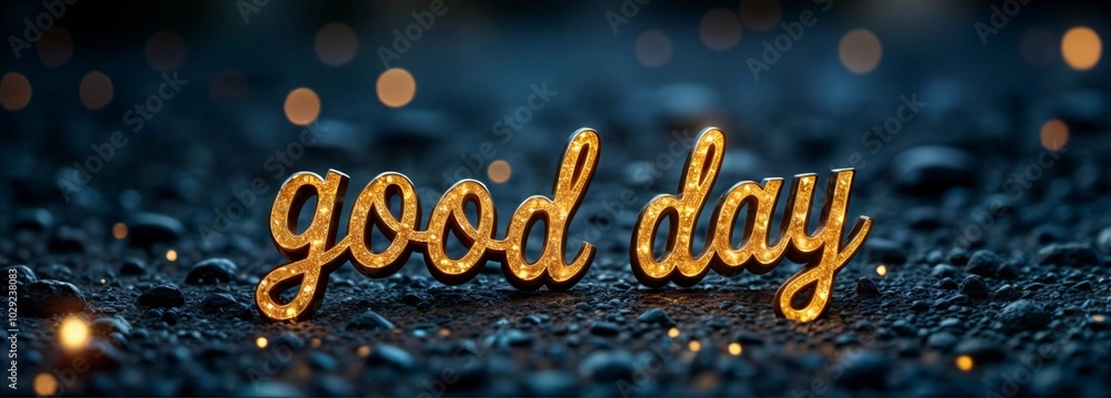 gold text with bokeh effect gold text with bokeh effect