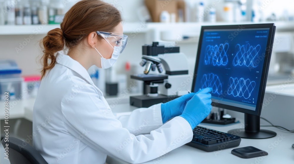 Scientists Working in Lab on Personalized Medicine Project Scientists Working in Lab on Personalized Medicine Project
