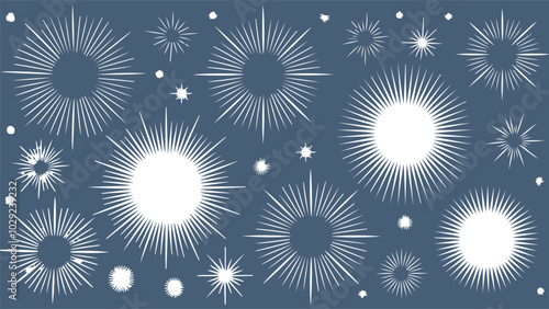 blinking stars, sparks and sparkles.  Magic light flare pack. Vector glint glitter illustration