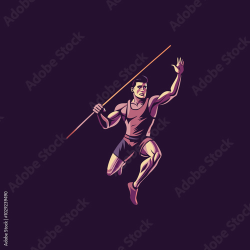 A flat style illustration of race runner 