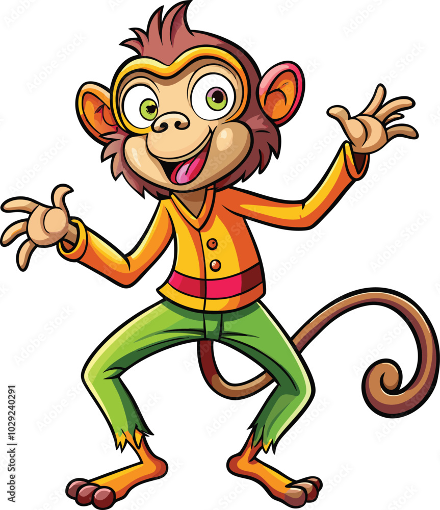 Funny Cartoon Monkey Clipart Vector Funny Cartoon Monkey Clipart Vector