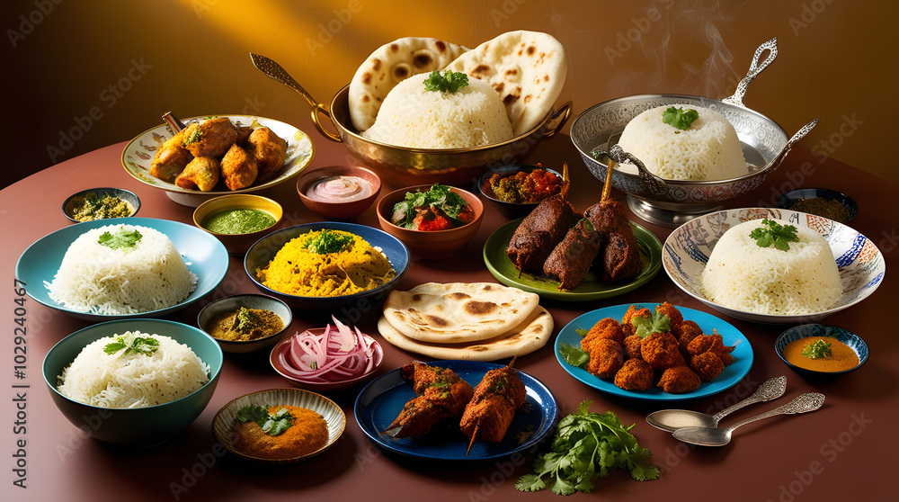 Fototapeta premium Dishes of indian cuisine. 