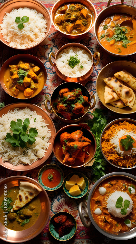 Dishes of indian cuisine. Dishes of indian cuisine.
