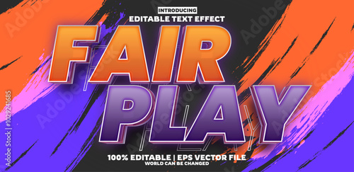 New Fairplay editable text effect in new modern trend style