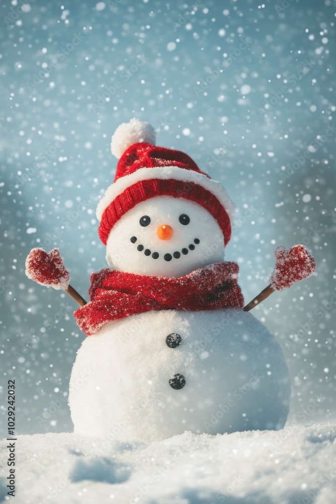 Cute snowman. Winter holiday theme. Cute snowman. Winter holiday theme.