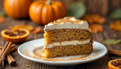 Pumpkin Spice Latte Cake Close-Up