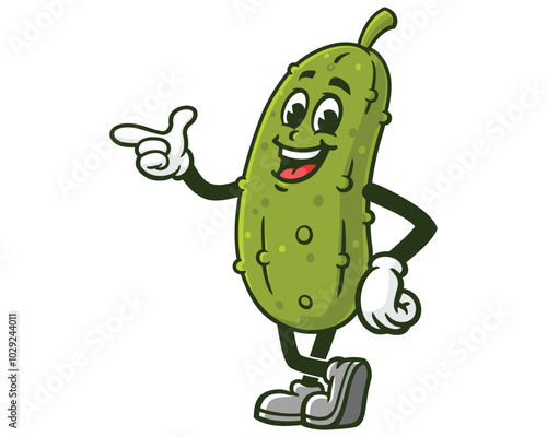 Pickle Cartoon Mascot Illustration Character Vector Clip-art Hand-drawn Logo Design