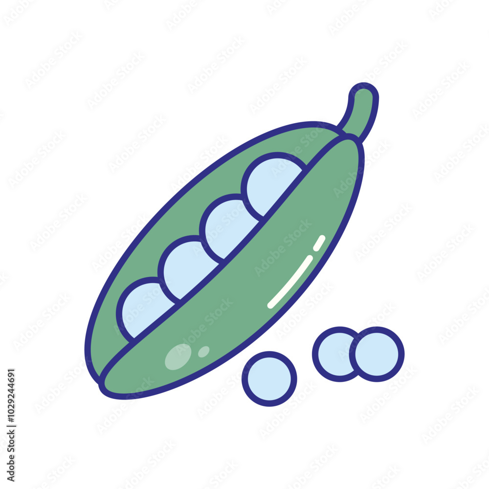 Peas vector icon stock illustration Peas vector icon stock illustration