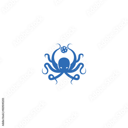 octopus logo holding a ball