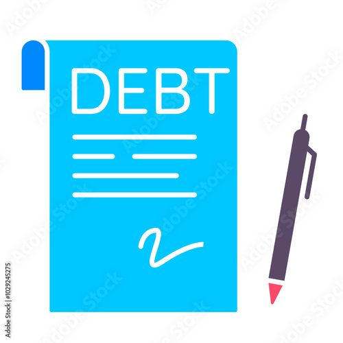 Debt Icon, Finance, Loan, Bussines