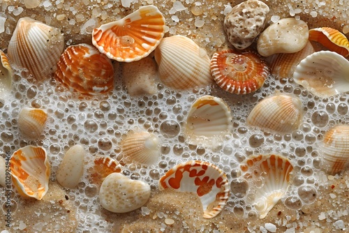 Fine beach sand under summer sun.