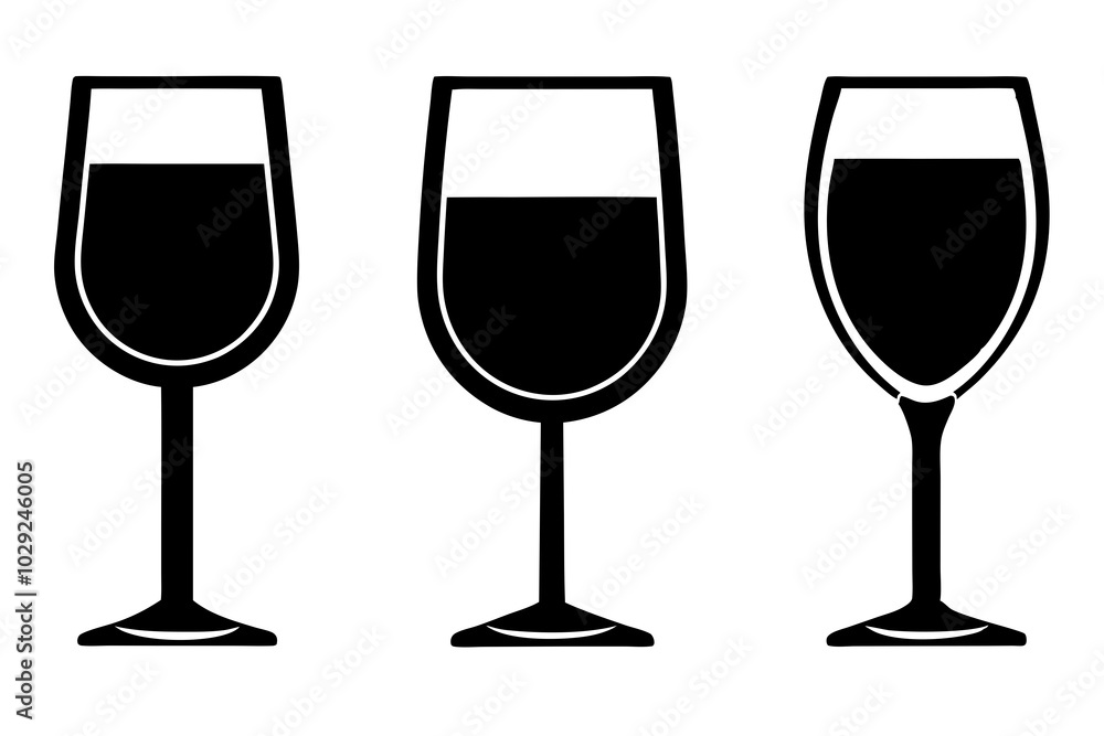 Wine glass icon vector. wine glass in the circle symbol silhouette set
Wine glass icon vector. wine glass in the circle symbol silhouette set