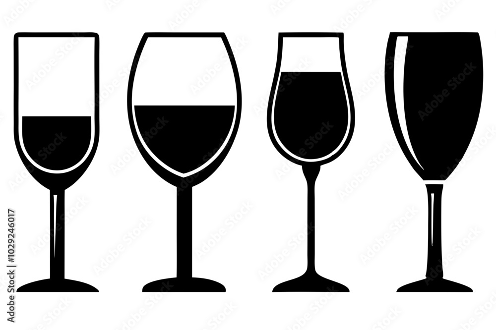 Wine glass icon vector. wine glass in the circle symbol silhouette set
Wine glass icon vector. wine glass in the circle symbol silhouette set