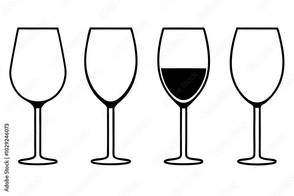 Wine glass icon vector. wine glass in the circle symbol silhouette set
Wine glass icon vector. wine glass in the circle symbol silhouette set