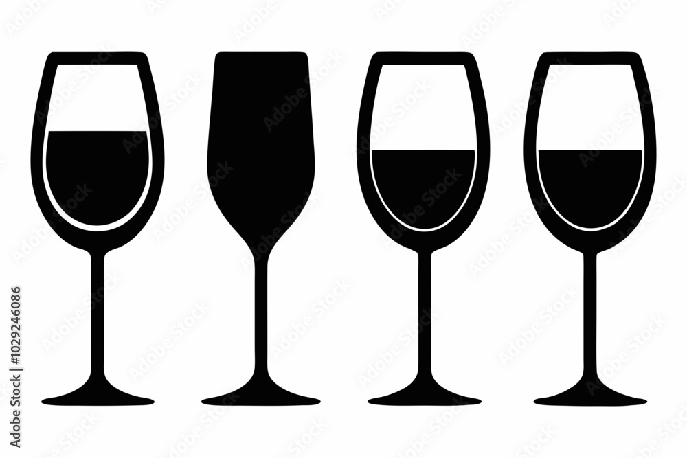 Wine glass icon vector. wine glass in the circle symbol silhouette set
Wine glass icon vector. wine glass in the circle symbol silhouette set