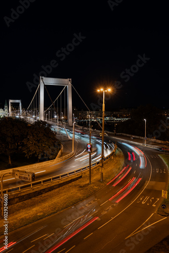 Photography Budapest Night Traffic