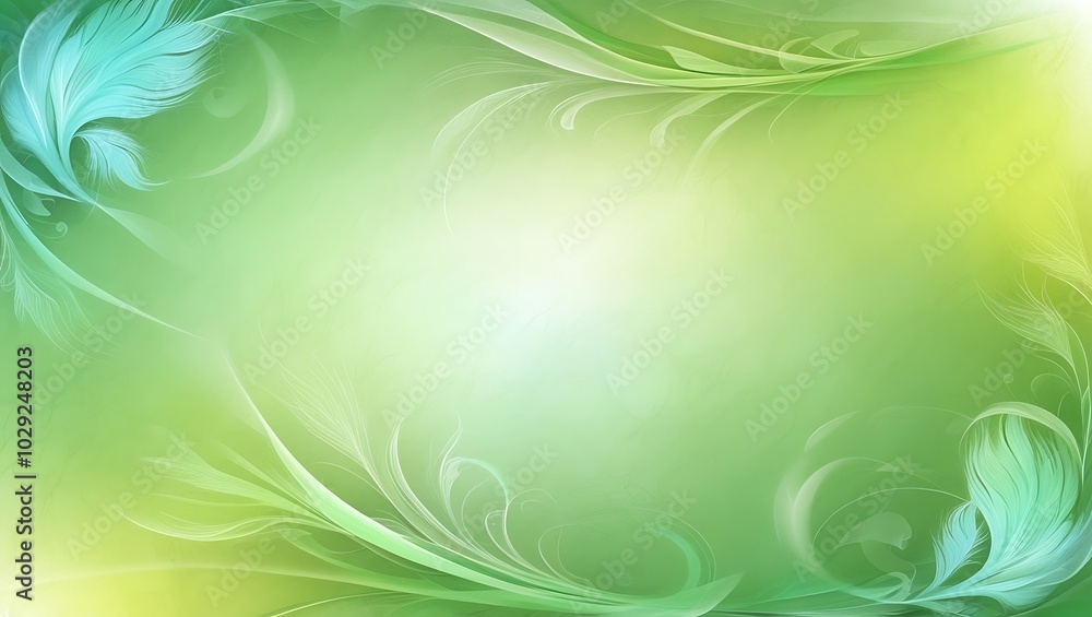 Abstract light green floral gradient background. Generative Ai. Abstract light green floral gradient background. Generative Ai.