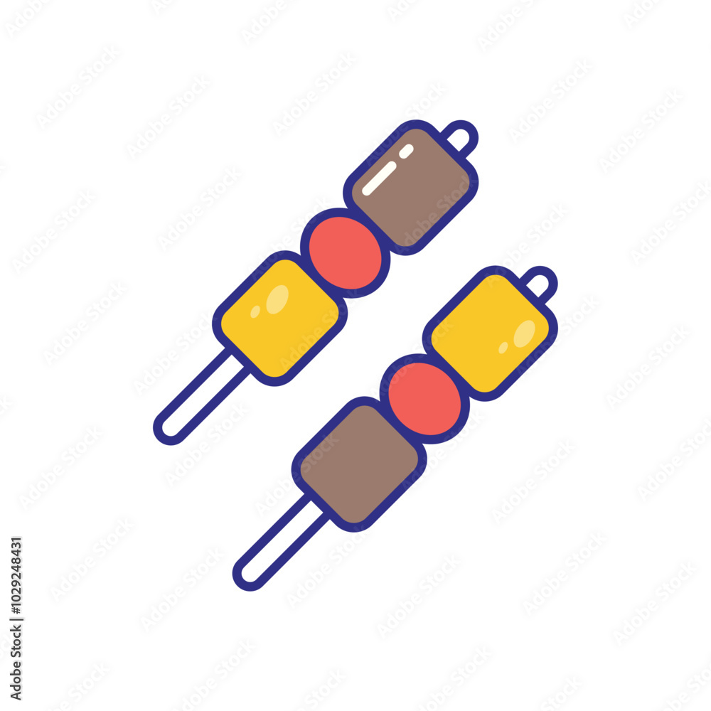 Satay vector icon stock illustration Satay vector icon stock illustration
