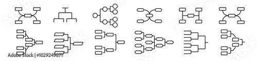 Tournament chart structure in minimalistic style. Sport leadership bracket. Versus frame for competition.