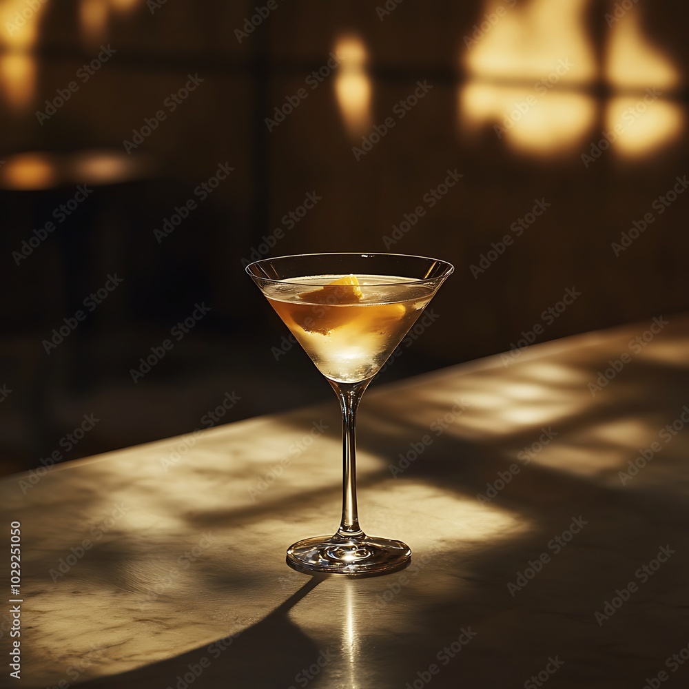 A beautifully lit martini glass on a table, showcasing elegance and relaxation. A beautifully lit martini glass on a table, showcasing elegance and relaxation.
