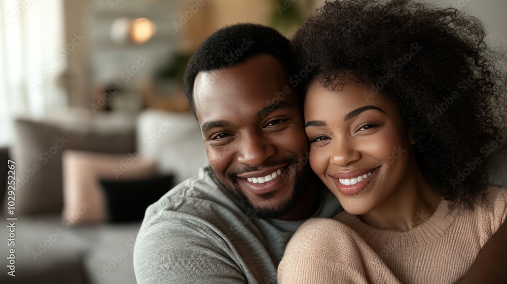 Couple expressing affection on Valentine's Day, sharing a loving embrace at home Couple expressing affection on Valentine's Day, sharing a loving embrace at home