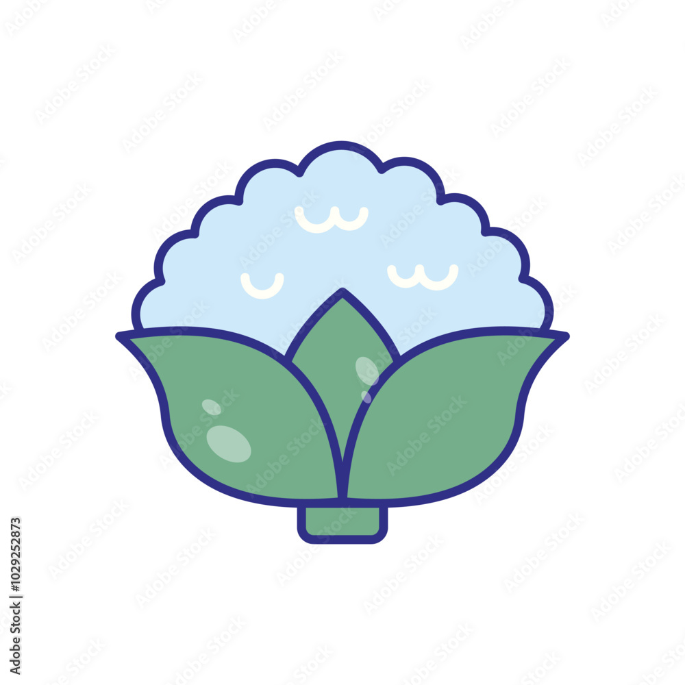 Cauliflower vector icon stock illustration Cauliflower vector icon stock illustration