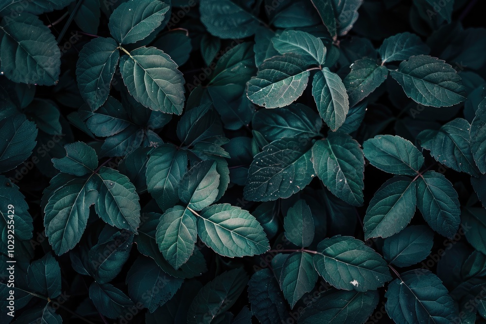 Closeup of dark green leaves nature beauty background Closeup of dark green leaves nature beauty background