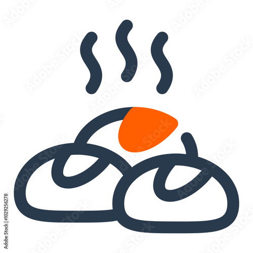 Steaming Hot Dinner Rolls Icon