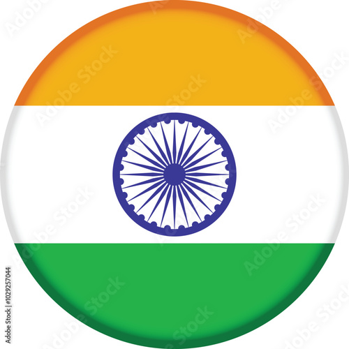 Round flag of India