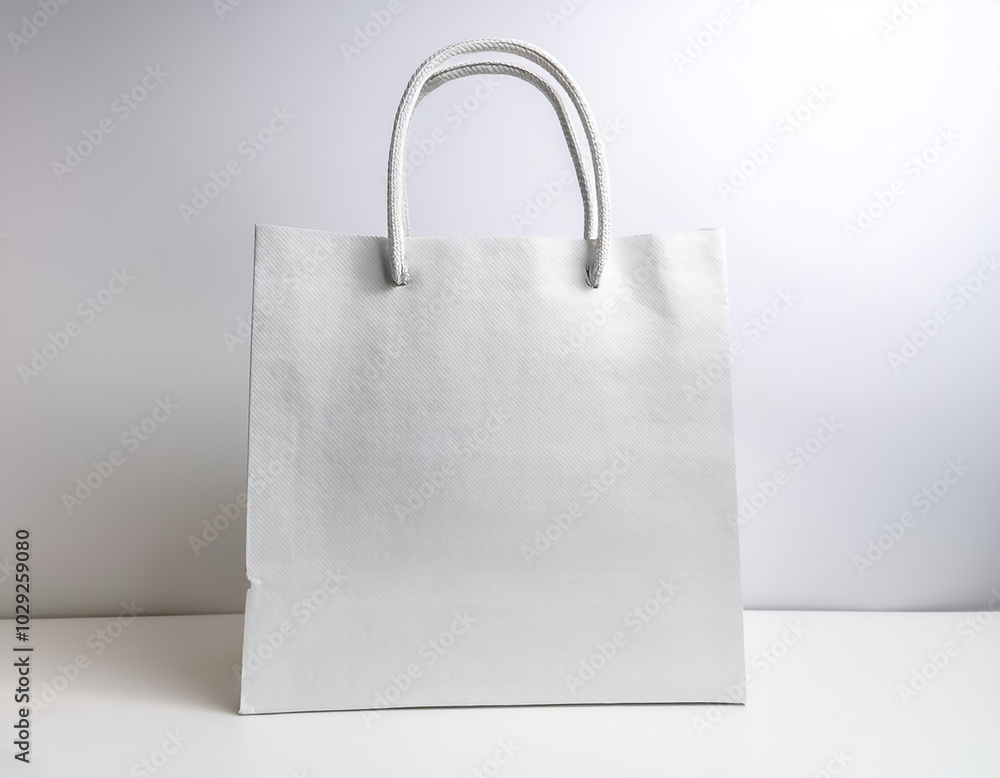 white paper bag shopping bag mockup, isolated white background white paper bag shopping bag mockup, isolated white background