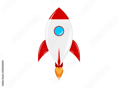 Rocket Icon Isolated. Startup. Vector Illustration