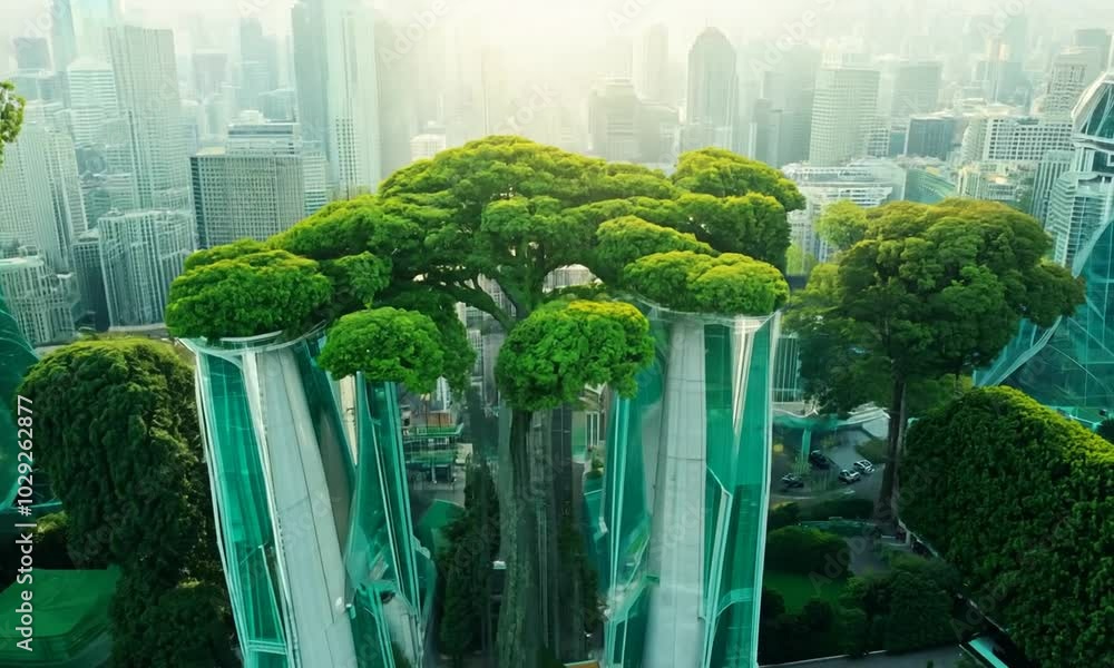 grüne Stadt der Zukunft - Utopie