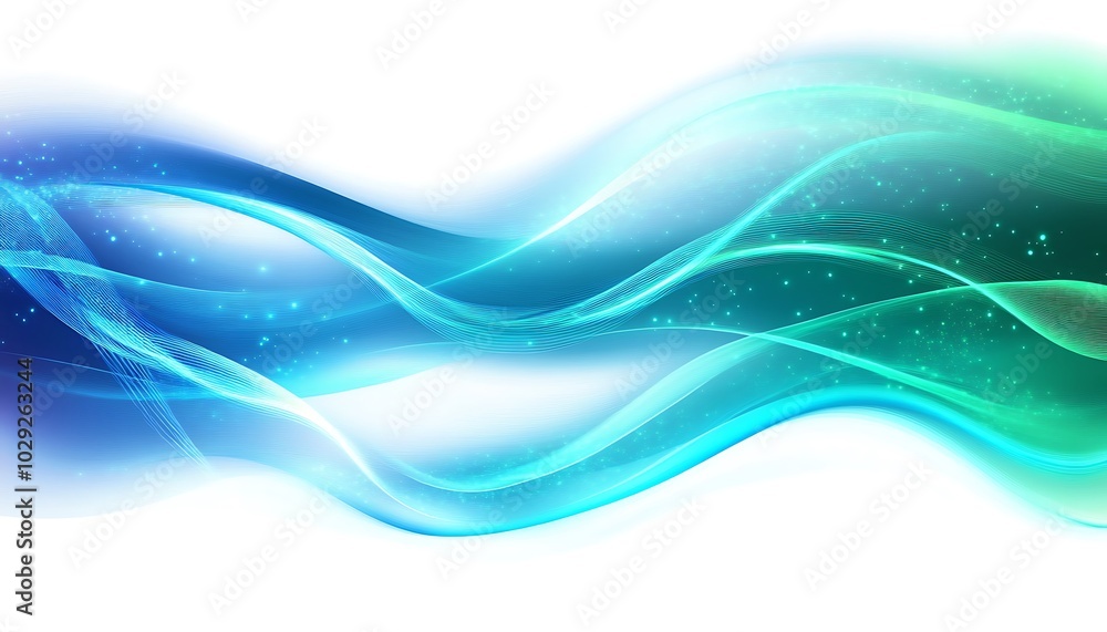transparent abstract glowing light effect overlay with curved lines in blue and green colors isolated, generative ai transparent abstract glowing light effect overlay with curved lines in blue and green colors isolated, generative ai