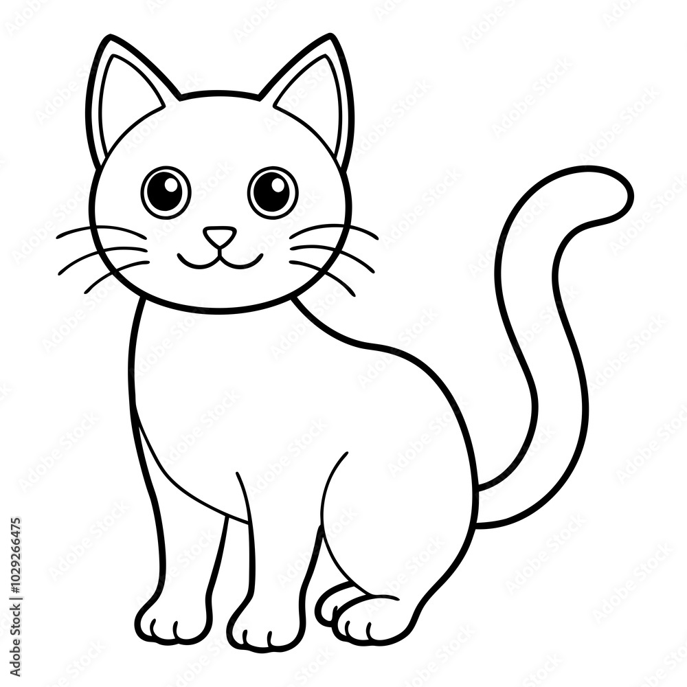 A cute Cat cartoon vector illustration A cute Cat cartoon vector illustration