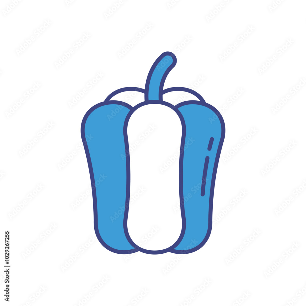 Bell Pepper vector icon stock illustration Bell Pepper vector icon stock illustration