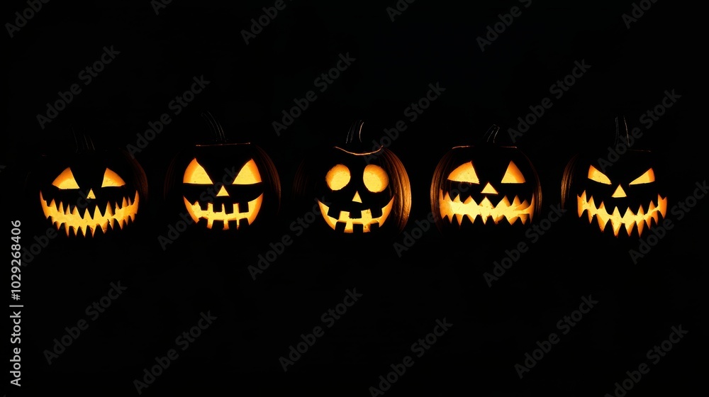 Halloween holiday carved pumpkin with black background Halloween holiday carved pumpkin with black background