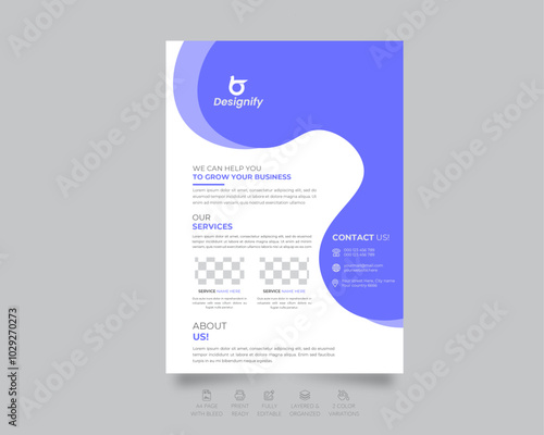 Corporate Business creative professional leaflet Flyer  template design 