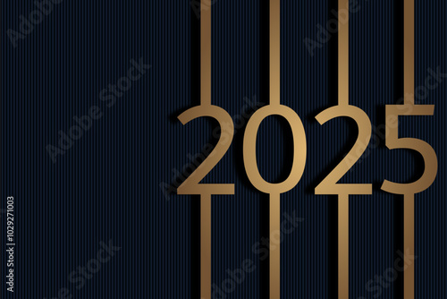 Happy new year - best wishes 2025 with colorful truncated number. Perfect vector for poster, banner, greeting and new year 2025 celebration.
