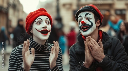 Fototapeta Naklejka Na Ścianę i Meble -  Street performers live up the event