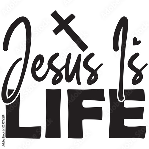 jesus is life.it is a special design.you can used it anywhere.t-shirt and other thing you can use the design.