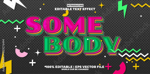 some body editable text effect in new modern trend style