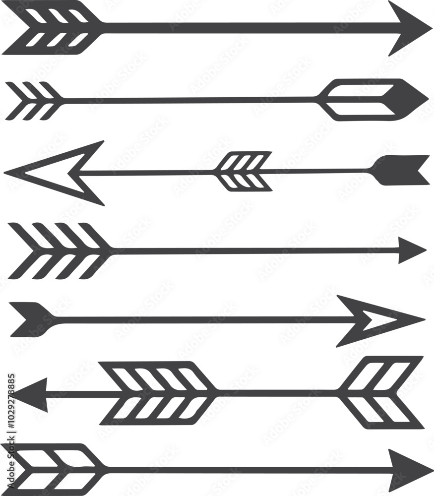 Minimalist Illustration of a Set of Arrows in Various Directions Minimalist Illustration of a Set of Arrows in Various Directions
